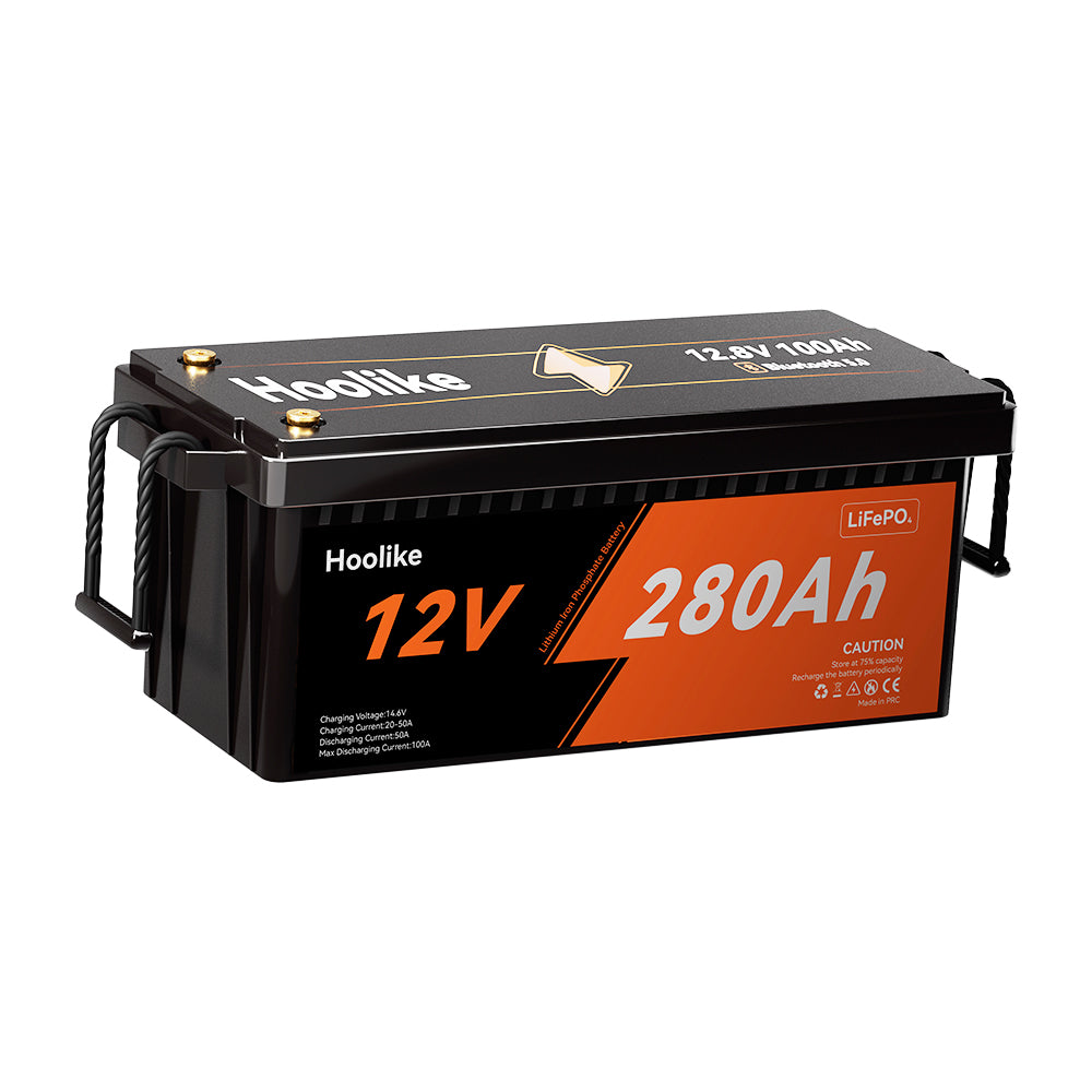 HOOLIKE 12.8V 280Ah Lithium Iron Phosphate (LiFePO4) Battery