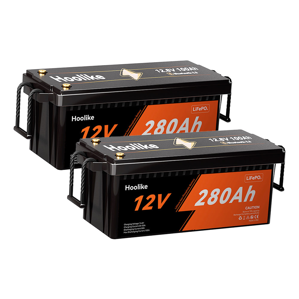 HOOLIKE 12.8V 280Ah Lithium Iron Phosphate (LiFePO4) Battery