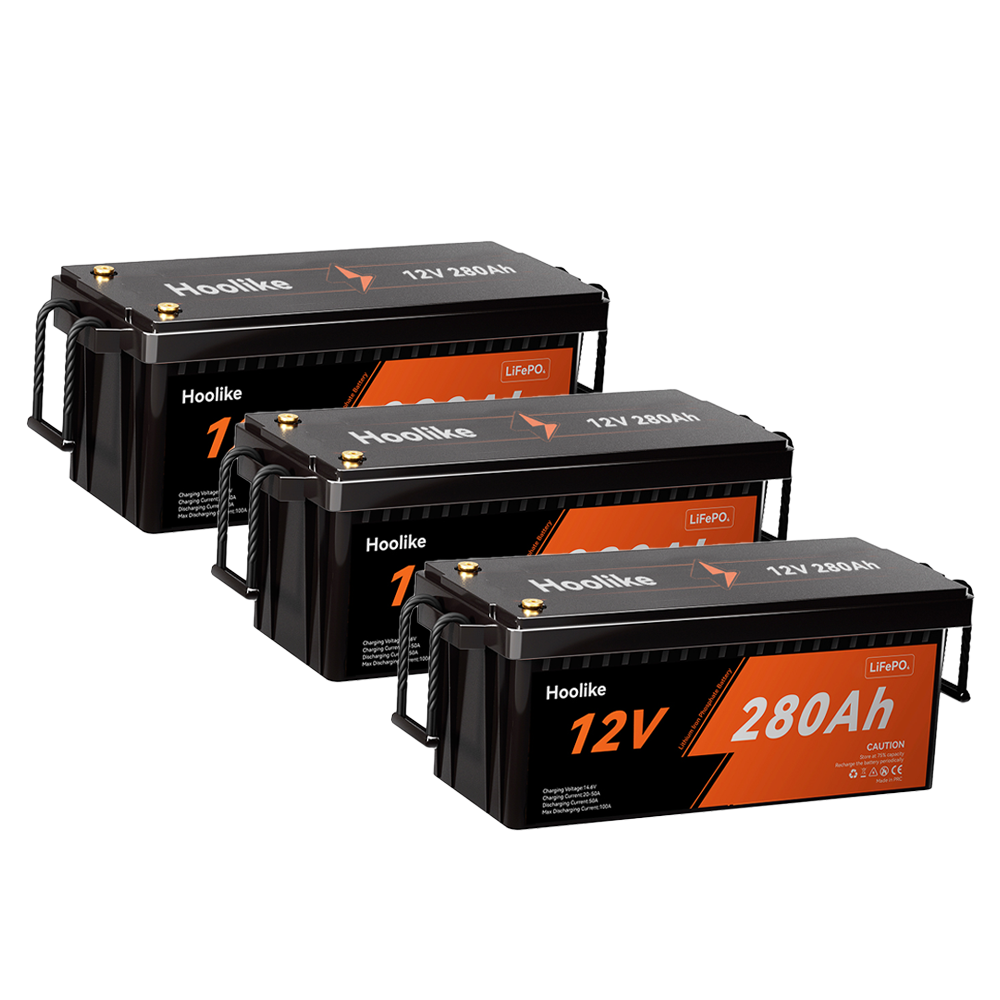 HOOLIKE 12,8V 280Ah litium-jernfosfat (LiFePO4)-batteri