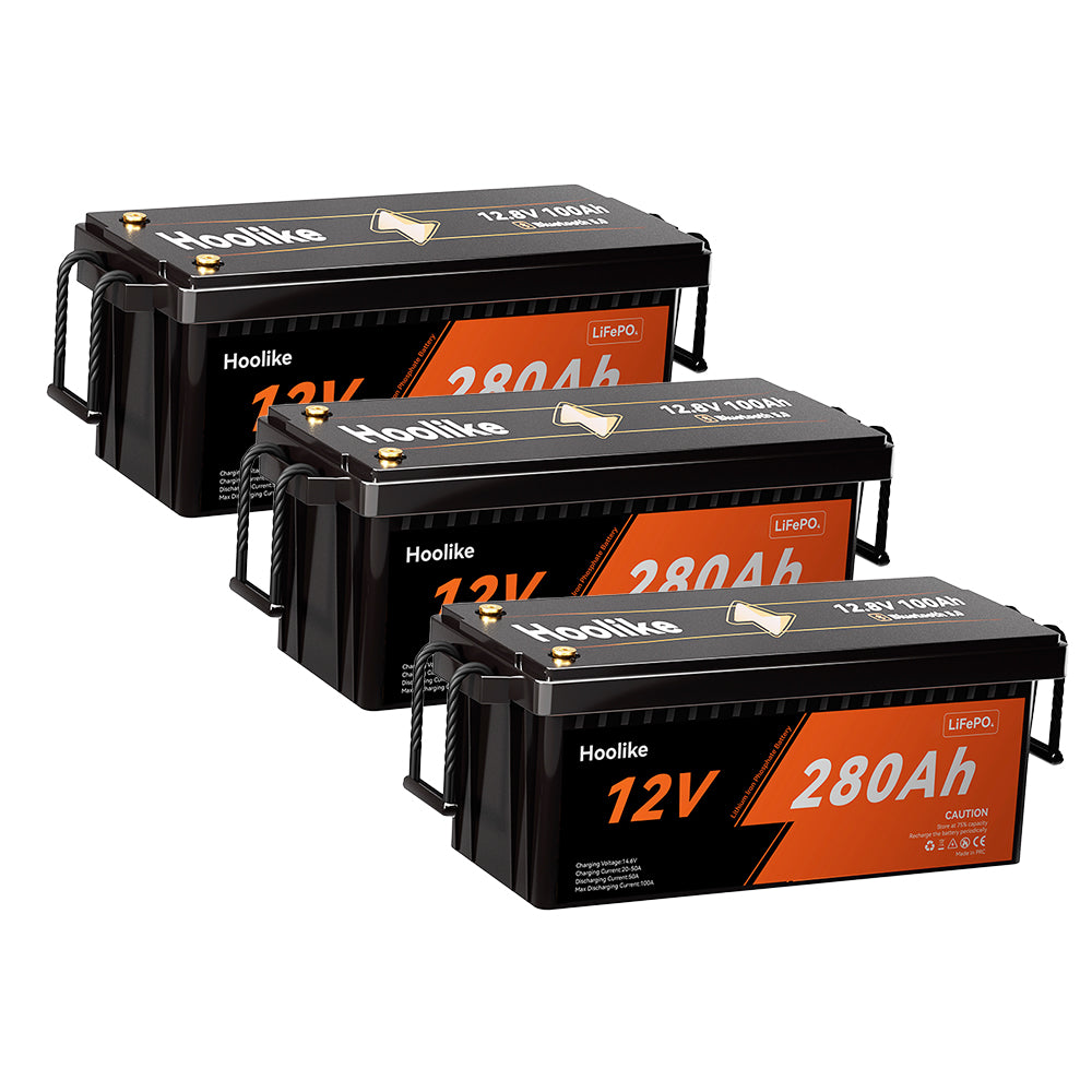 HOOLIKE 12.8V 280Ah Lithium Iron Phosphate (LiFePO4) Battery