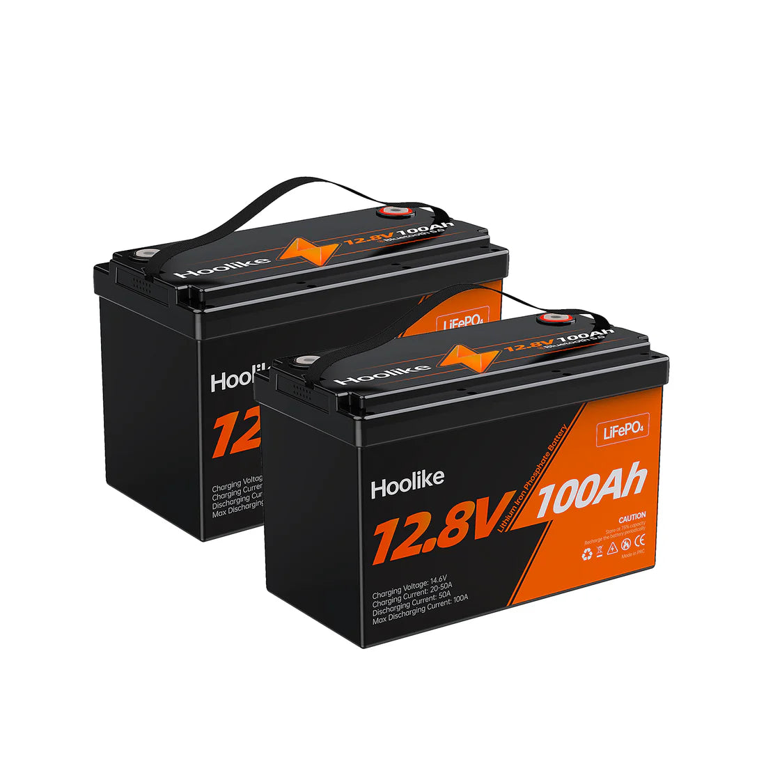 HOOLIKE 12.8V 100Ah Lithium Iron Phosphate (LiFePO4) Battery