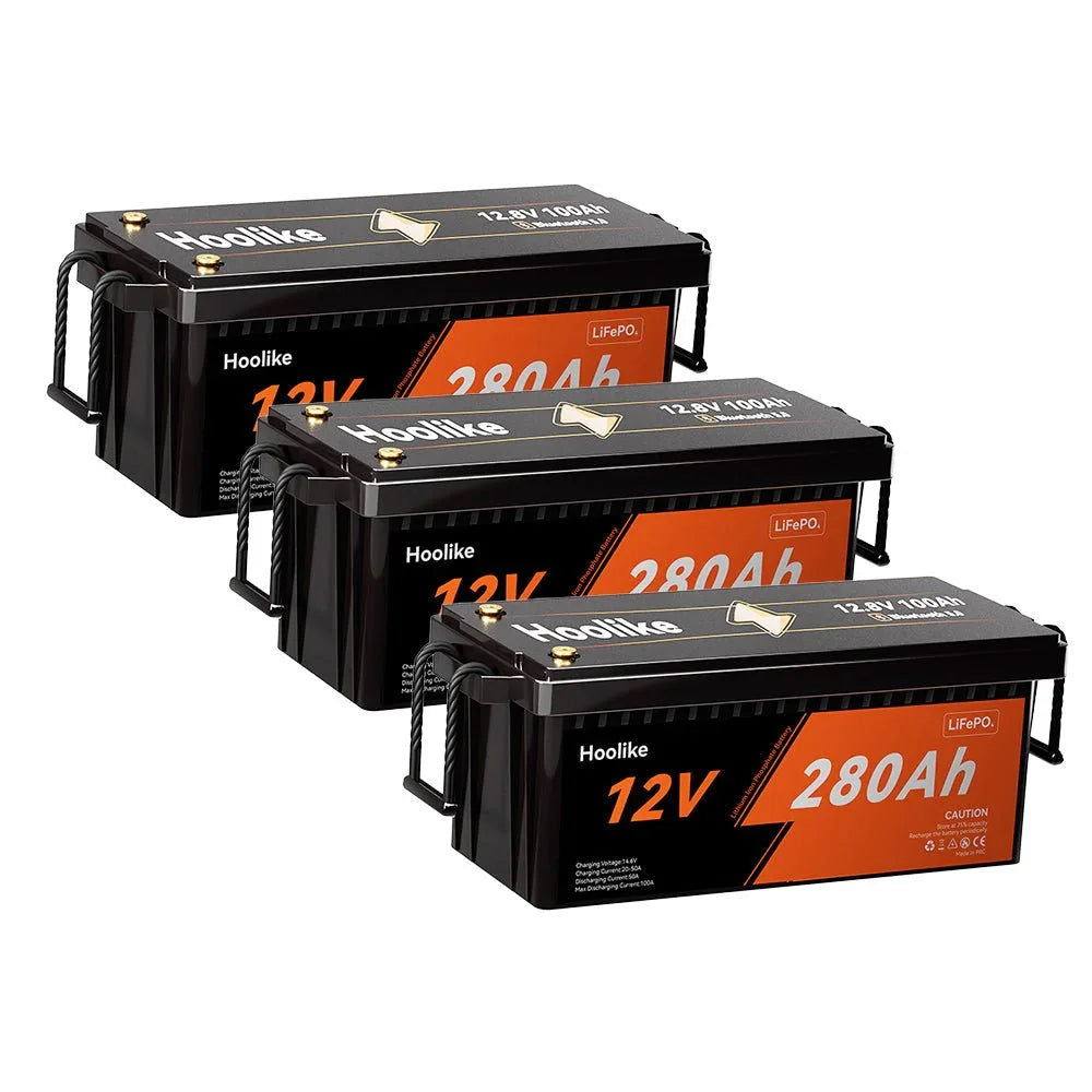 HOOLIKE 12,8V 280Ah litiumjärnfosfatbatteri (LiFePO4)