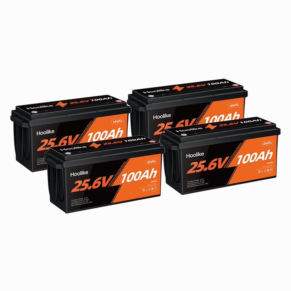 HOOLIKE 25,6V 100Ah lithium-ijzerfosfaat (LiFePO4) batterij