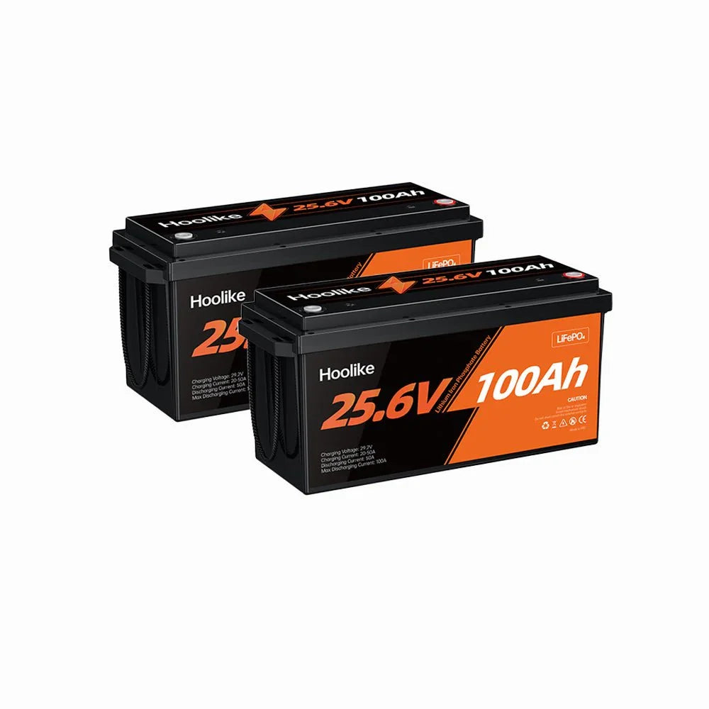 HOOLIKE 25.6V 100Ah litium-rautafosfaatti (LiFePO4) akku