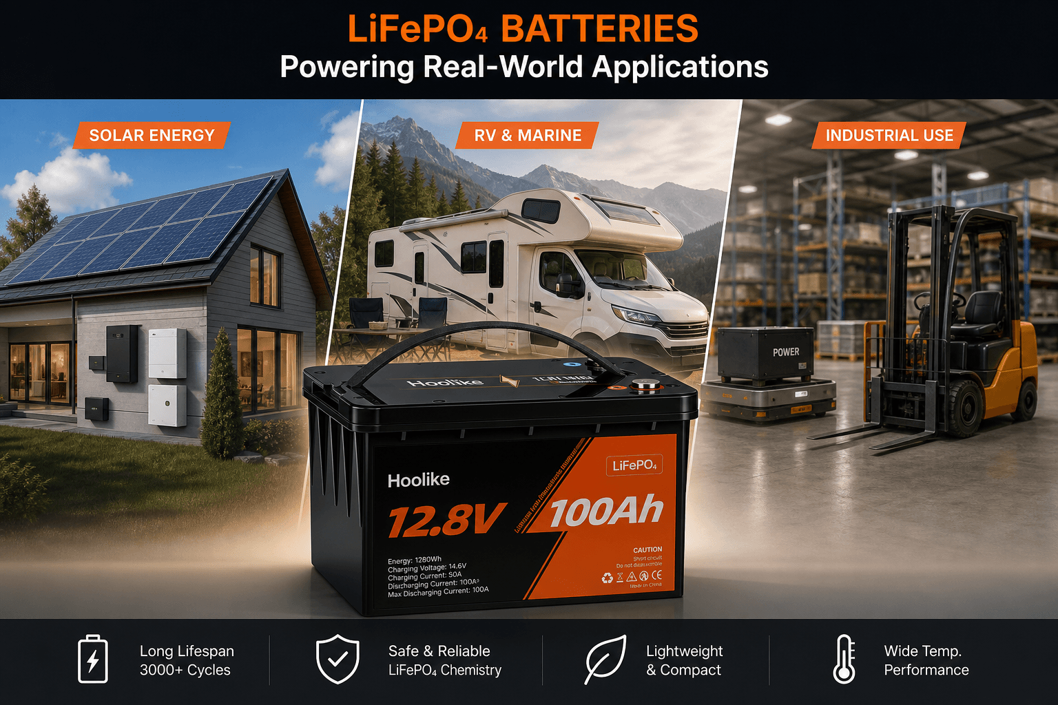 Comparison matrix of top LiFePO4 battery brands in Europe for solar and RV energy storage
