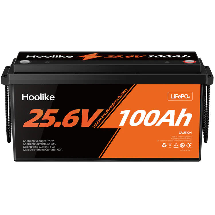 Hoolike 25.6V 100Ah LiFePO4 battery