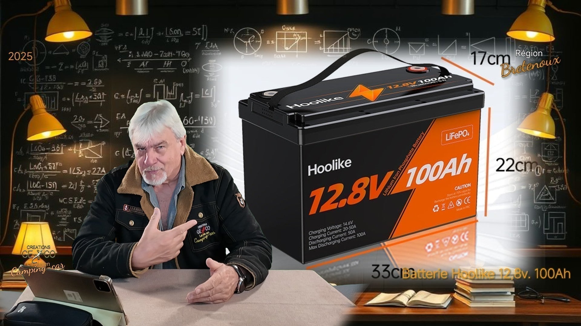BATTERIE HOOLIKE LIFEPO4 12,8V 100Ah, LA PUISSANCE PORTABLE