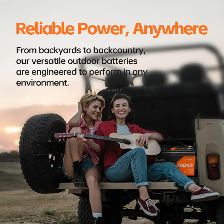 Alt: Versatile outdoor battery providing reliable power in any environment, perfect for backyards and backcountry adventures.