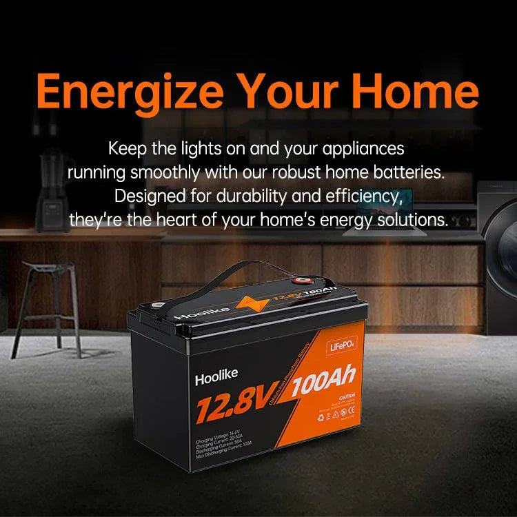 12.8V 100Ah LiFePO4 home battery for reliable power backup and energy efficiency