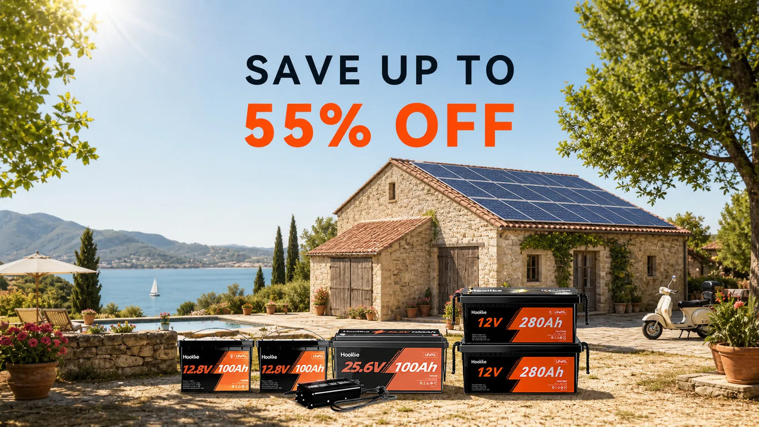 Hoolike Lithium Iron Phosphate (LiFePO4) batteries are currently on hot sale.