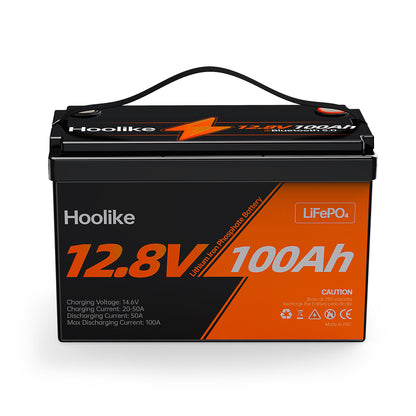 HOOLIKE 12.8V 100Ah Lithium Iron Phosphate (LiFePO4) Battery - Hoolike