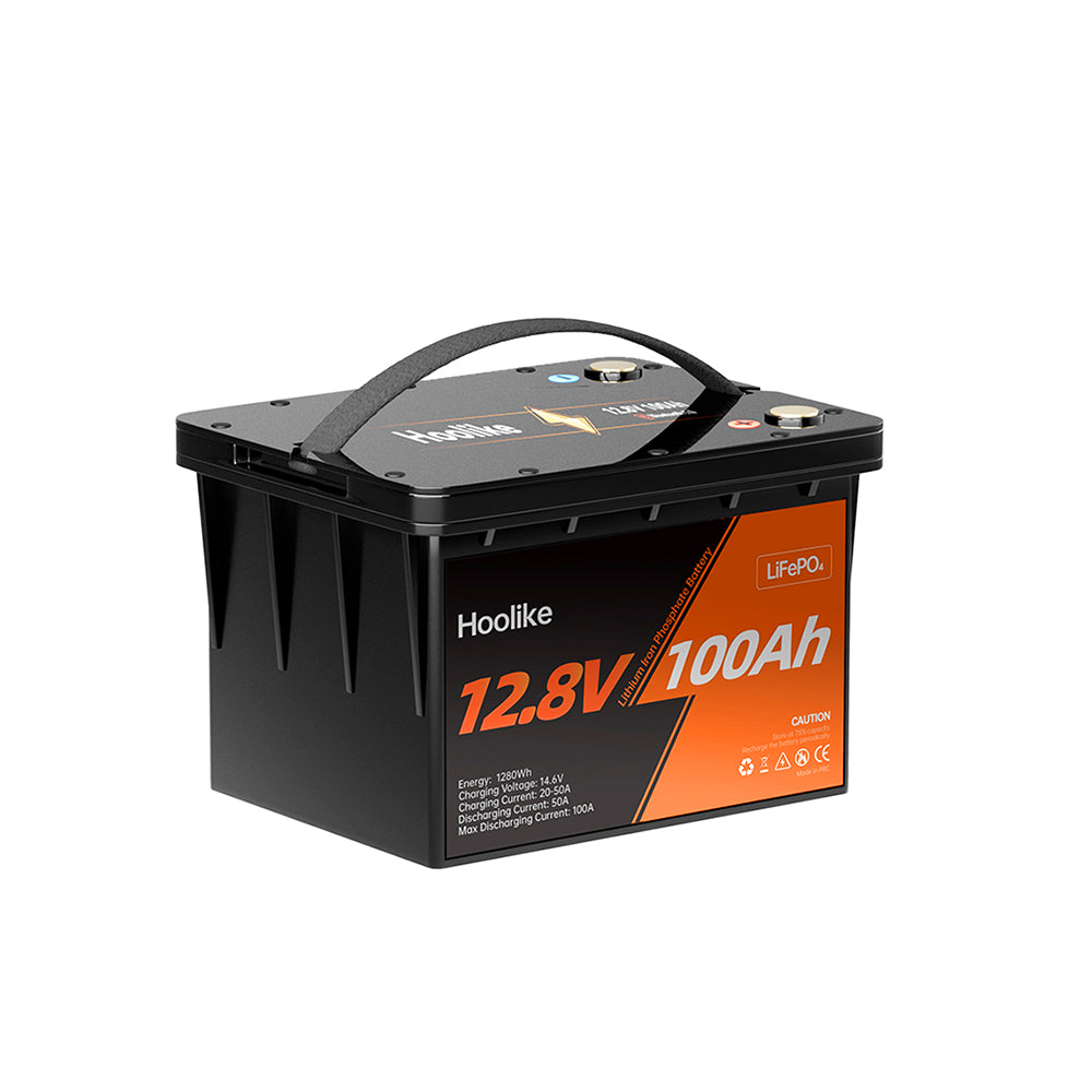 HOOLIKE 12.8V 100Ah Lithium-Eisen-Phosphat (LiFePO4) Akku