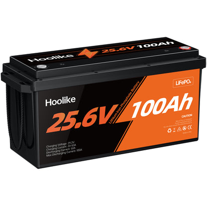 HOOLIKE 25.6V 100Ah Lithium Iron Phosphate (LiFePO4) Battery - Hoolike