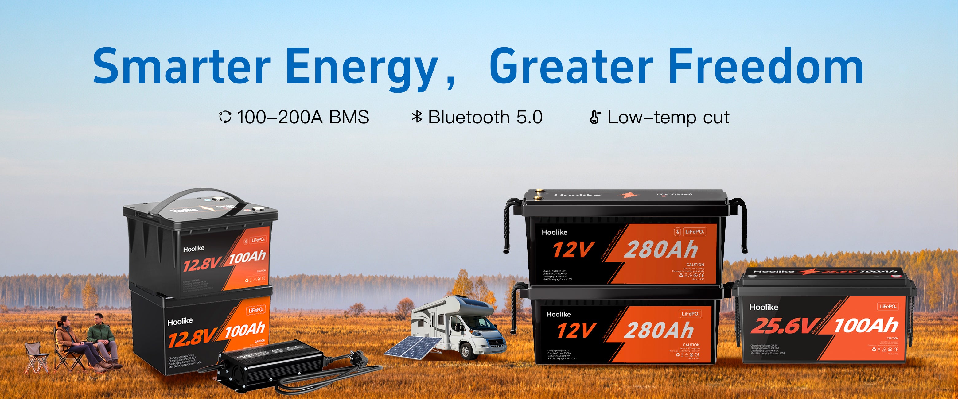 Hoolike LiFePO4 Batteries | Best 12V 100Ah & 200Ah Bluetooth Options
