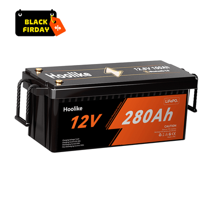 HOOLIKE 12.8V 280Ah Lithium Iron Phosphate (LiFePO4) Battery