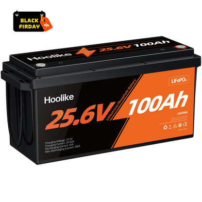 HOOLIKE 25,6V 100Ah litium-jernfosfat (LiFePO4)-batteri